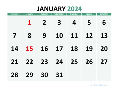 Download and Printable calendars for 2024 .